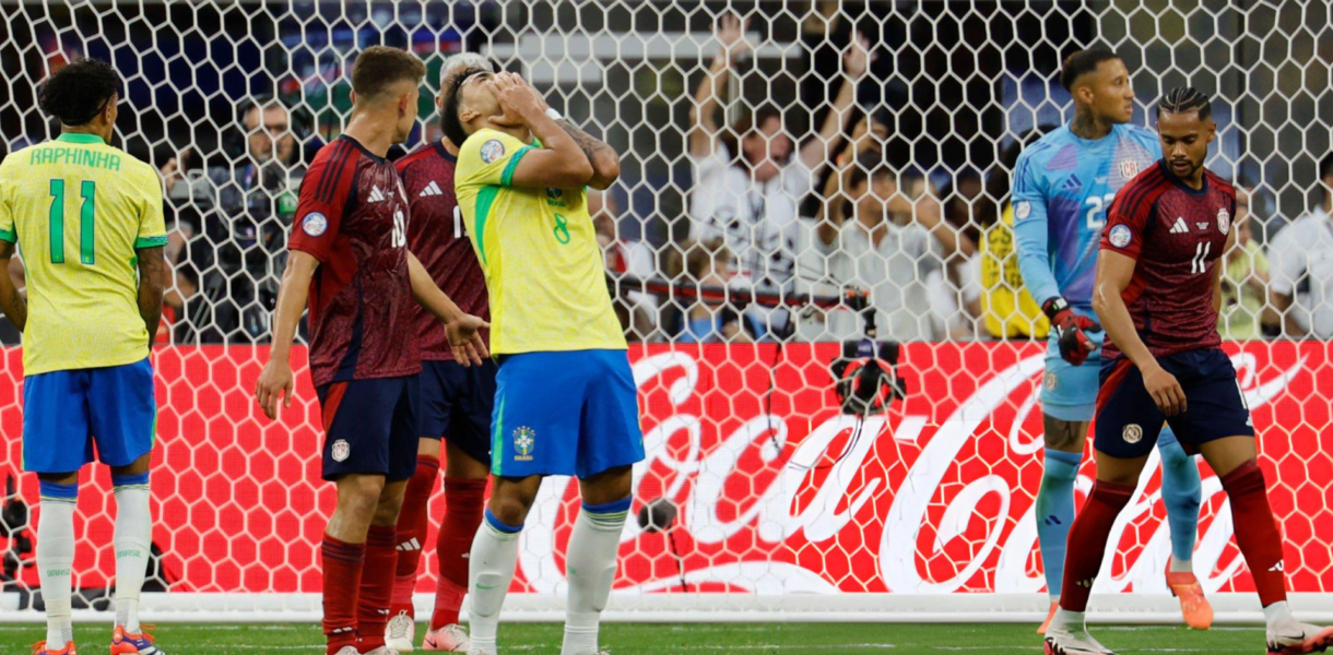 Brasil tropezó ante Costa Rica durante su debut en Copa América