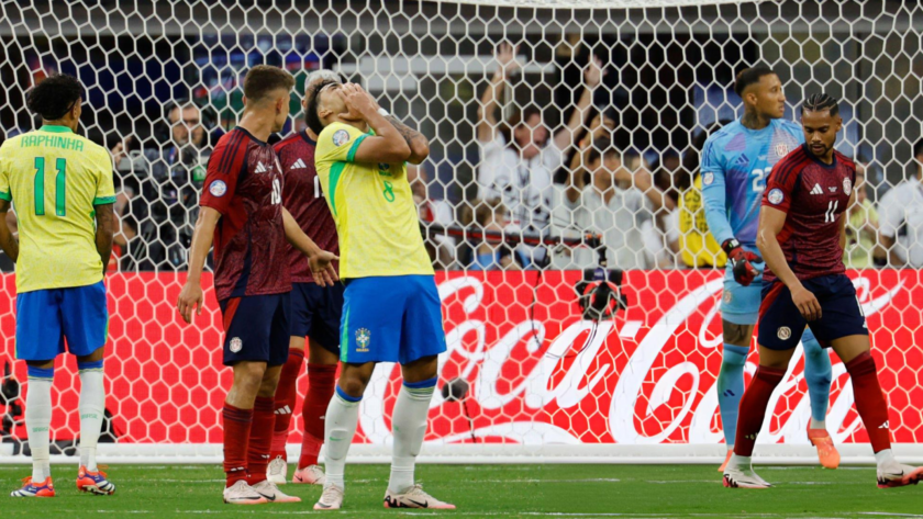 Brasil tropezó ante Costa Rica durante su debut en Copa América